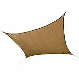 ShelterLogic 25732 16 ft. - 4 9 m Square Shade Sail - Sand 160 gsm