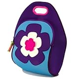 ダバワラ 保冷機能&洗濯できる画期的バッグ 女の子用パープルフラワーランチバッグ 化学有毒成分未使用 紫花柄バック,通園・通学グッズ,dabbawalla [並行輸入品]