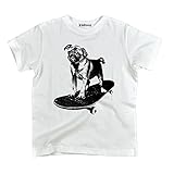 Air波スケートボードPug Puppy DogスケーターAnimal Urbanファッションスタイル幼児用Tシャツ US サイズ: 2T カラー: ホワイト