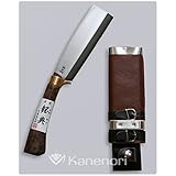 五十嵐刃物:165mm 鋼付 最高級鞘鉈 鍔付コブ柄 C-20