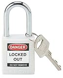 Brady 143123 Safety Padlock, White [並行輸入品]