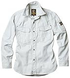 EVEN RIVER US-1106 55 フィッシャーストライプシャツ シルバー オールシーズン用 3L