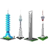 Gooband� LOZ Asian Great Architecture Set Pack of 4 Sky Tree Kuala Lumpur Tower Shanghai World Finan