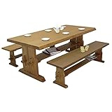 【単品】 ダイニングテーブル 【幅180cm】 長方形 木製 天板総厚5.5cm 棚板付き カントリー調 ブラウン【代引不可】 生活用品 インテリア 雑貨 インテリア 家具 テーブル ダイニングテーブル その他のダイニングテーブル top1