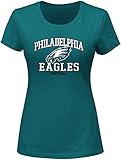 NFL Philadelphia EaglesレディースGreatnessプログラム半袖クルーネックTシャツ、Large、Marineグリーン