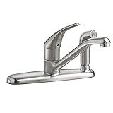 American Standard 4175.503.075 Colony Soft Swivel Spout Kitchen Faucet with Through Escutcheon Side 