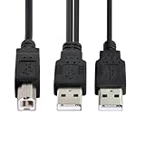cablecc デュアルUSB 2.0オス→標準BオスYケーブル 80cm プリンター&スキャナー&外付けHDDケーブルCC用