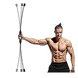 CMLLINGフィットネスストレッチバー、フィットネスエラスティックバー、多機能フィットネスバー、筋力トレーニングスティック、減量運動脂肪燃焼トレーニング震えスティック、全身トレーニング筋肉用 (黑)