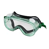 Sellstrom 81320 PVC Advantage Indirect Vent Economy Padded Protective Goggle, Green Tinted Body/Anti