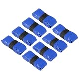 43.3インチ テニスラケット グリップテープ 8パック 滑り止め 吸収性 PU バドミントン オーバーグリップ ラケットグリップテープ 野球 ピックルボール パドル用 ブルー