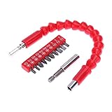 Demiawaking 3点セット ドリルアクセサリ 電子ドリルシャフト ドリルビット コネクティングロッド フレキシブルシャフト 接続 ドリルスタンド