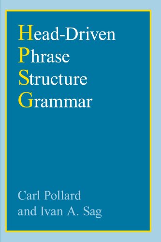 Head-Driven Phrase Structure Grammar (Studies in Contemporary Linguistics)の表紙