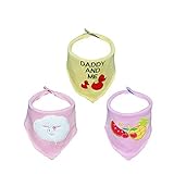 Babyfriend Waterproof Feeding Bib Apron Neck Wraps Infant Pinafore Cotton Baby Bibs 3pcs by Babyfrie