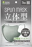 [医食同源ドットコム] iSDG 立体型スパンレース不織布カラーマスク SPUN MASK (スパンマスク) 個包装 7枚入り ネイビー
