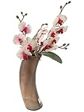 Natural Horn Vase Centerpiece Home Decoration Handmade Gift from Handicrafts Home Size 9 Inches【クリスマ