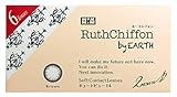RuthChiffon by EARTH ナチュラルカラコン ルースシフォンバイアース 1箱6枚入り 2week 度あり・度なし ブラウン☆ -2.75