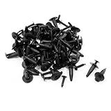 50個6ミリメートル黒のプラスチック製リベット留め具はスクリューフェンダーを拡大