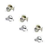 nu-set 3 x ( t-e-26d + 70026d ) 3セットのNuSet Fremont Keyed Alikeエントリレバーロック/デッドボルトコンボ、サテンクローム