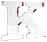 ミラーアクリル製 切り抜き文字 セリフフォント K(ケイ) 高さ14cm 厚み約3mm