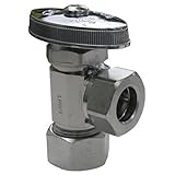 LASCO 06-7281 BrassCraft Angle Stop Valve, 5/8-Inch Iron Pipe Inlet X 7/16-1/2-Inch Slip Joint Outle