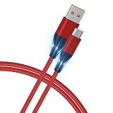 1M USB C ケーブル (USB-C to USB-A) 急速充電 QuickCharge2.0 充電ケーブル Sony Xperia/Samsung/Asus Zenfone/Fujitsu Arrows/PS5コントローラー タイプc多機種対応 在宅勤務支援 (レッド, 1M)