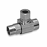 Everflow Supplies 91212pr-nl Boxed鉛フリー四半期Turn角度プレミアム停止バルブwithはんだカップと圧縮接続とLooseキーの操作、1 / 2 " x 3 / 8 