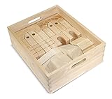 Melissa & Doug Architectural Wooden Unit Block Set With Storage Crate (44 pcs) [並行輸入品]