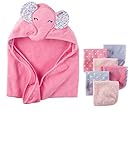 Carter's Baby Bath Time Hooded Towel and Soft Washcloths by Carter's