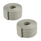 GeeSo ベビーガード 波型コーナークッション コーナーパッド けが防止 厚手 テープ付き2m 2本セット (W波型, グレー)