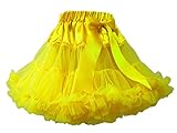 TUTU チュチュスカート12色揃ってとってもカラフル フリフリチュチュ tutu スカート (サイズ(XL)110-120 ウエスト 52cm スカート丈 31cm, イエロー)