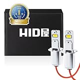 HID屋 H3 LED フォグランプ イエロー（１色） 4900lm ショート LEDバルブ 小型 ファンレス 2個1セット