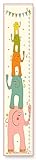 The Kids Room by Stupell Elephants Stack and Colorful Banner Growth Chart [並行輸入品]