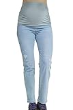 Sweet Mommy マタニティパンツ ボーイフレンドデニム ウエスト調節機能 LL ライトブルー