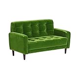 ミニソファー 2人掛け キッズソファ 布張り Gulliver 2P モケットグリーン