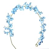 Felice Arts人工花6.6 Ft 32 HeadsバタフライOrchidホームインテリアフェイク花のウェディングホームオフィスパーティーホテルレストラン ブルー