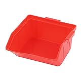 uxcell　スタッキングビン　ビンコンテナ　プラスチック　HFSL-1　レッド　103 x 100 x 50mm