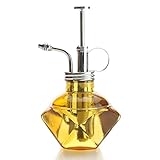 Purism Style-ガラス＆真鍮の噴霧器 琥珀色のガラスのボトル＆真ちゅうスプレー(クローム色)