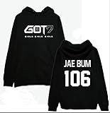 got7ジャケット女の子用フード付きフリースプルオーバースポーツスウェットシャツ S