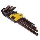 Baoblaze アレンキーレンチ　六角レンチ　9本　メトリック　ボールエンド　1.5 2 2.5 3 4 5 6 8 10mm