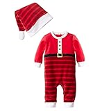 (ハイボート)Hibote 男の赤ちゃんの子供のクリスマスサンタ雪だるまクリスマス衣装ジャンプスーツ衣装+帽子セット