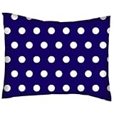 SheetWorld Crib / Toddler Percale Baby Pillow Case - Polka Dots Royal - Made In USA by sheetworld