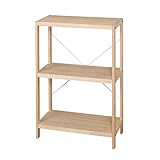 ドウシシャ オープンシェルフ ナチュラル 幅60cm 天然木 無塗装 パインラック 3段 WR6090-3
