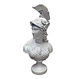 Design Toscano Minerva, Roman Goddess of Wisdom Bonded Marble Resin Sculptural Bust, White