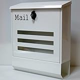 郵便ポスト郵便受け北欧風大型 壁掛けプレミアムステンレス白色ポストpm143