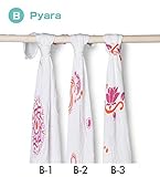 aden + anais (エイデンアンドアネイ) おくるみ 3枚セット バンブー SILKY SOFT ブランケット スワドル 出産祝い 【並行輸入品】 B Pyara