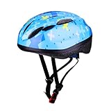 TangQI ヘルメット 子ども用 自転車 サイクリングヘルメット 45-56cm 軽量 10穴通気 調整可能 (ブルーB)