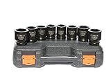 CENATA YM8048 RIGID 8-Piece 3/4 Inch Drive 6-Point METRIC CHROME-MOLY Heavy Duty Impact Socket Set F