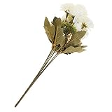 GRALARA 観賞植物　造花　ブーケ　牡丹　シルク　全7色　インテイア　オフィス　テーブル　装飾　 - 白