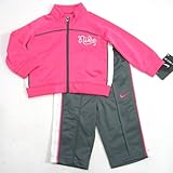 NIKE（ナイキ）ベビー・ジャージ上下セット6/9ヶ月（ピンク×グレー） [Baby Product]