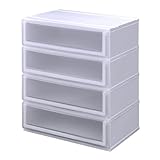 《2個セット》 収納チェスト クリアチェストC620-4 4段 幅62×奥行45×高さ74.9cm (C) クリア